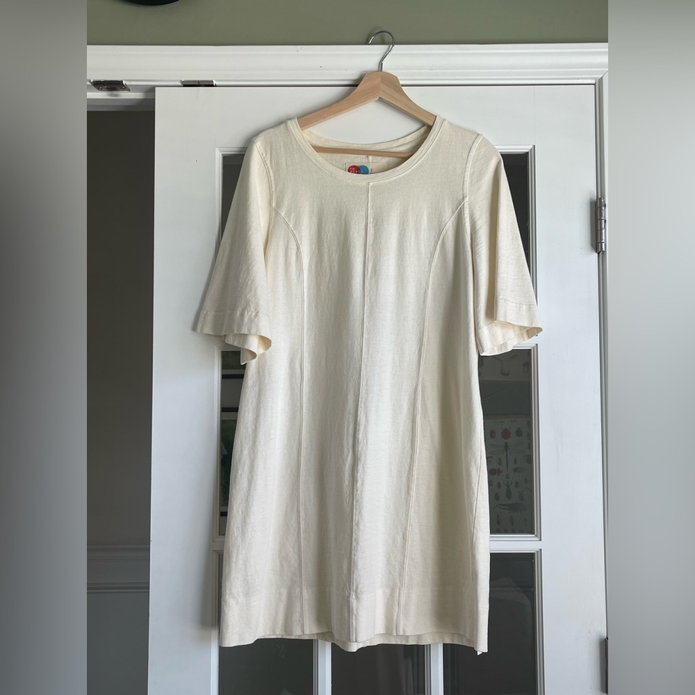 Free People Cream Long Sleeve Dress